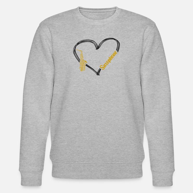 Saxophone Saxophone - Stanley/Stella Unisex Bio-Sweatshirt CHANGER  - Grau meliert