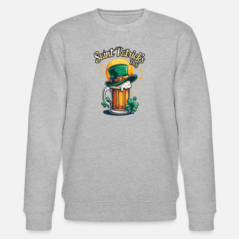 Bière de la Saint-Patrick - Sweat bio CHANGER Stanley/Stella Unisexe - gris chiné