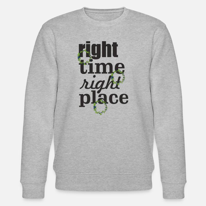 right time right place - Stanley/Stella Unisex Bio-Sweatshirt CHANGER  - Grau meliert
