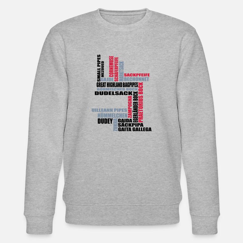 Sackpfeifen Textwolke - Stanley/Stella Unisex Bio-Sweatshirt CHANGER  - Grau meliert