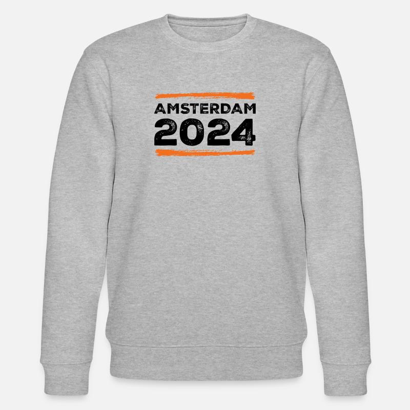 Amsterdam 2024 Spruch - Stanley/Stella Unisex Bio-Sweatshirt CHANGER  - Grau meliert
