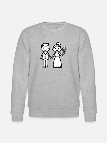 Wedding, Newlyweds, Couple - Stanley/Stella CHANGER Unisex Organic Sweatshirt - heather grey