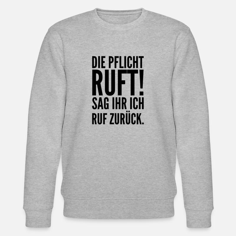 Die Pflicht ruft - Stanley/Stella Unisex Bio-Sweatshirt CHANGER  - Grau meliert