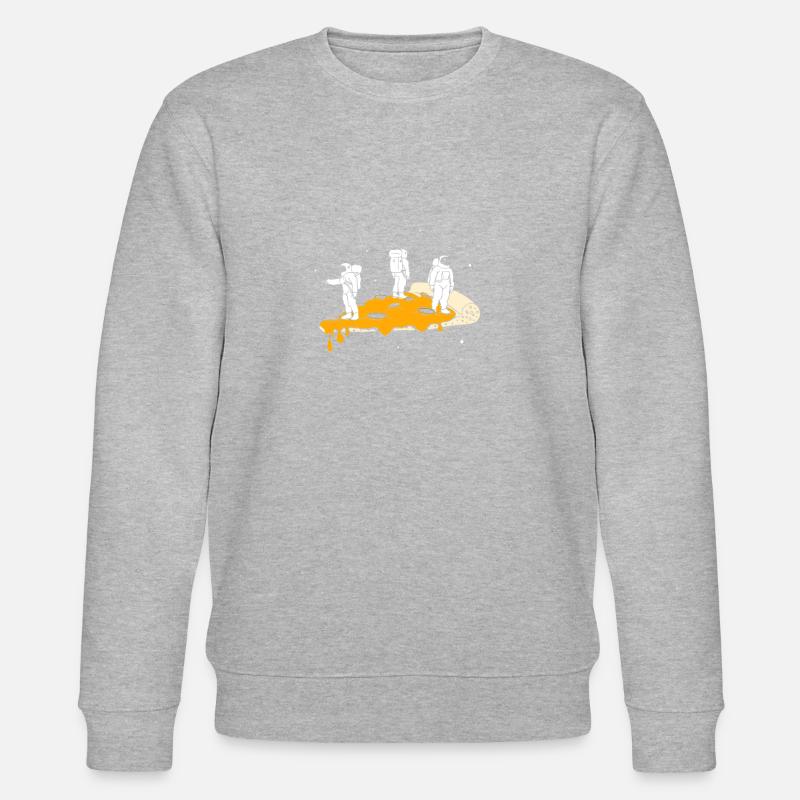 Space Pizza - Stanley/Stella Unisex Bio-Sweatshirt CHANGER  - Grau meliert