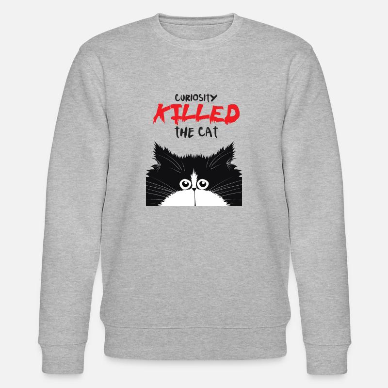 Neugierige Katze - Stanley/Stella Unisex Bio-Sweatshirt CHANGER  - Grau meliert