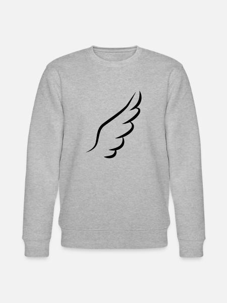 angel wings - Stanley/Stella CHANGER Unisex Organic Sweatshirt - heather grey