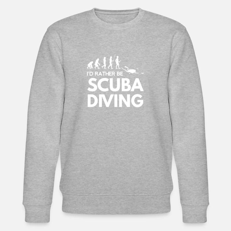 Tauchen - Taucher - Scuba Diving - Evolution - Stanley/Stella Unisex Bio-Sweatshirt CHANGER  - Grau meliert