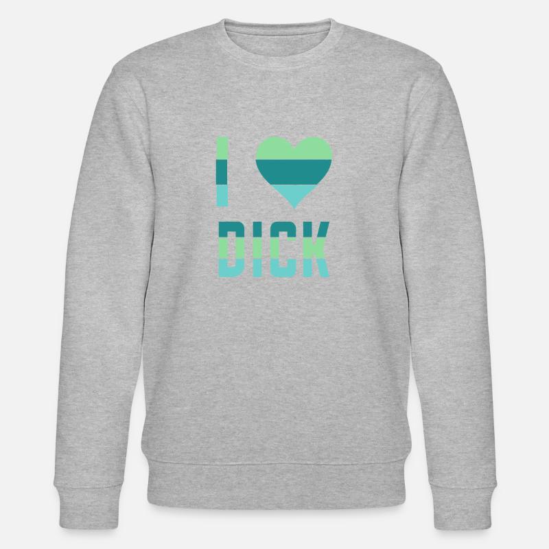 Ich liebe (Herz-) Dick - Stanley/Stella Unisex Bio-Sweatshirt CHANGER  - Grau meliert