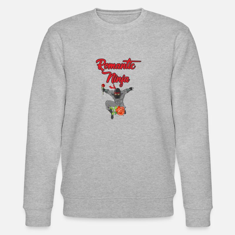 Romantic Ninja - Sweat bio CHANGER Stanley/Stella Unisexe - gris chiné