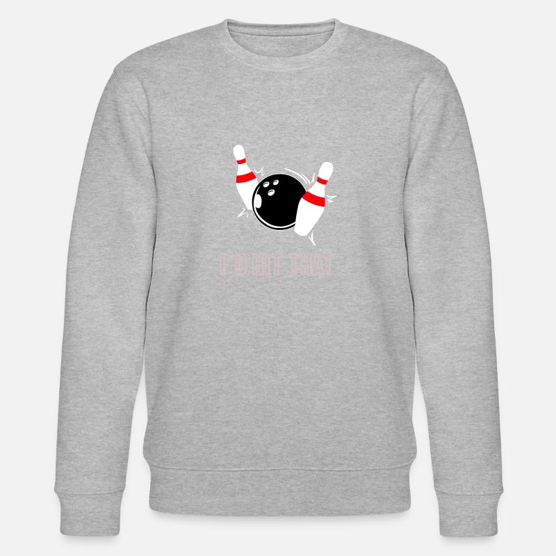 Bowling - Play - Gift - Cone - Stanley/Stella CHANGER Unisex Organic Sweatshirt - heather grey
