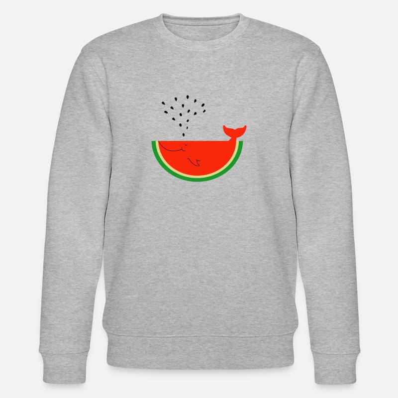 Baleine de pastèque - Sweat bio CHANGER Stanley/Stella Unisexe - gris chiné