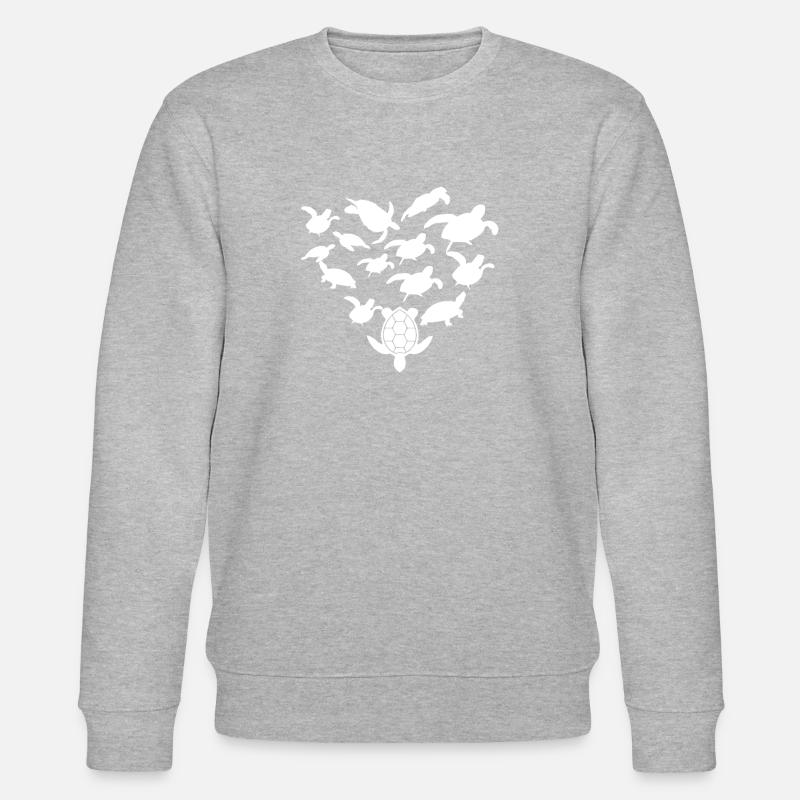 Turtle - Turtle Lover - Turtles - Stanley/Stella CHANGER Unisex Organic Sweatshirt - heather grey
