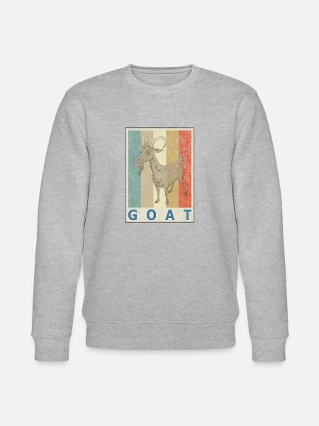 Chèvre, style rétro, grunge - Sweat bio CHANGER Stanley/Stella Unisexe - gris chiné