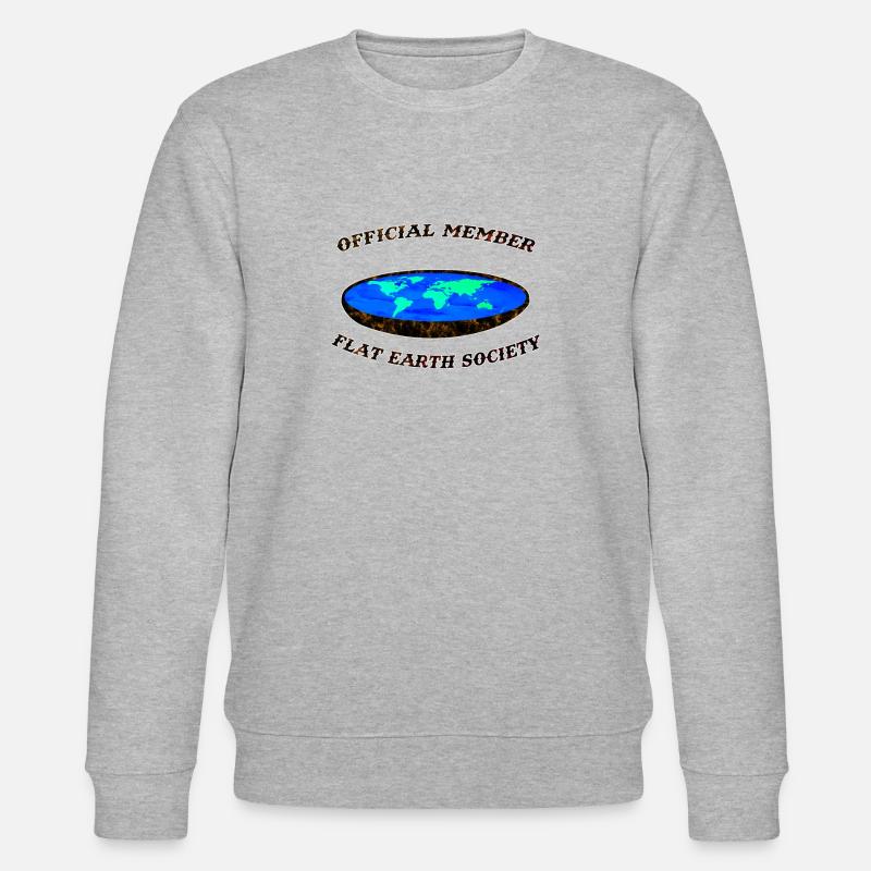 Mitglieder der Flachen erde - Stanley/Stella Unisex Bio-Sweatshirt CHANGER - Grau meliert