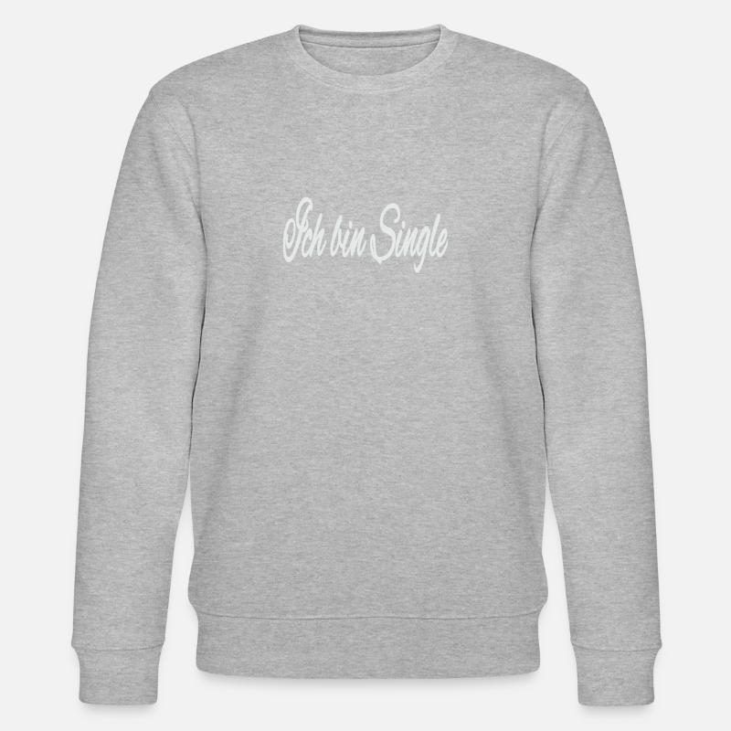 Ich bin Single - Stanley/Stella Unisex Bio-Sweatshirt CHANGER  - Grau meliert