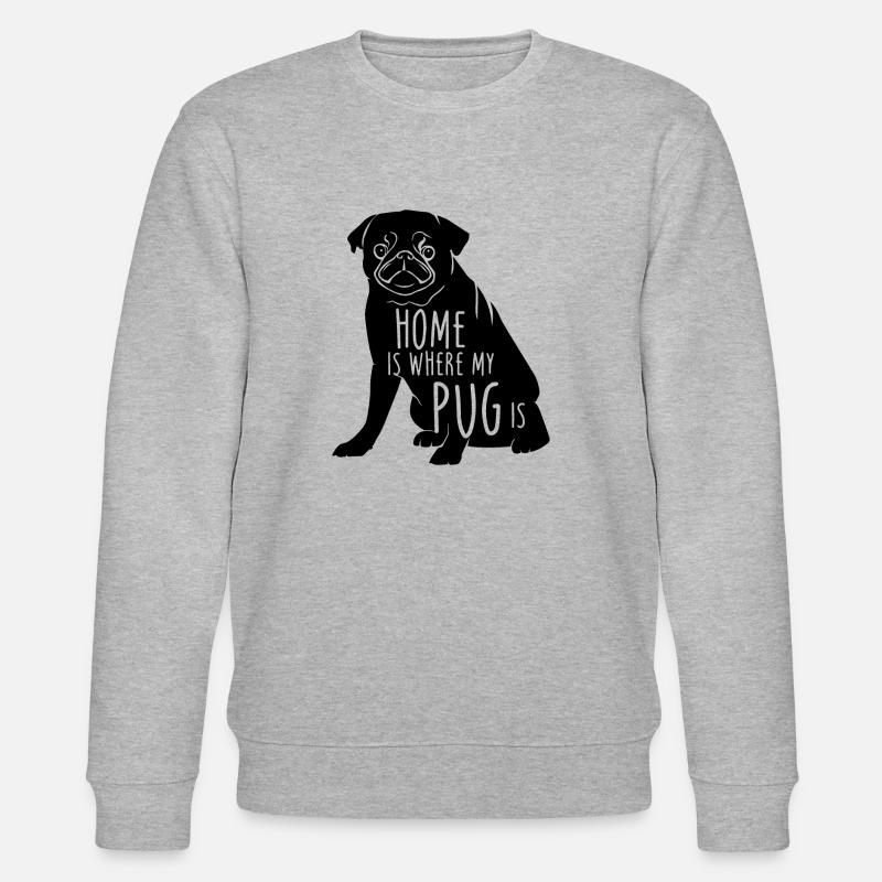 Mops - Stanley/Stella Unisex Bio-Sweatshirt CHANGER  - Grau meliert