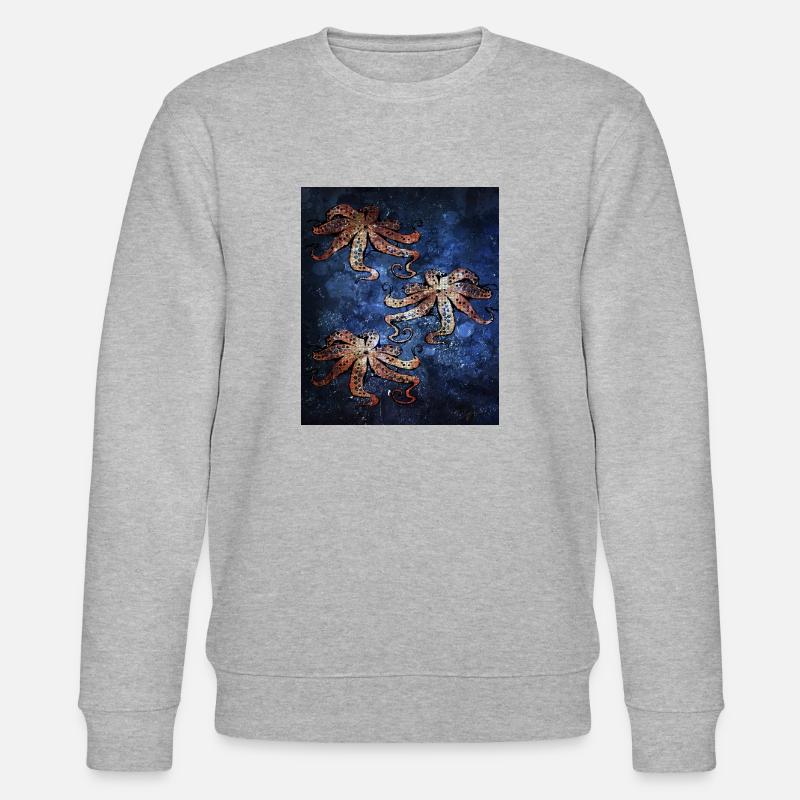 Octopus Krake - Stanley/Stella Unisex Bio-Sweatshirt CHANGER  - Grau meliert
