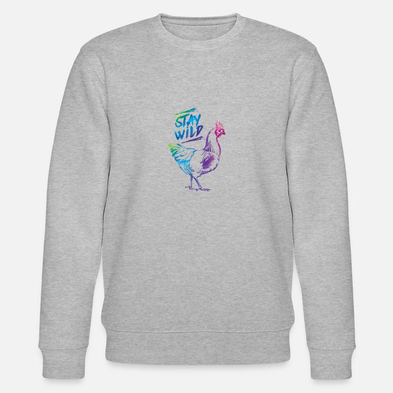 Chicken Time - Stanley/Stella Unisex Bio-Sweatshirt CHANGER  - Grau meliert