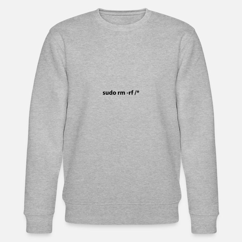 sudo rm -rf / * - Stanley/Stella CHANGER Unisex Organic Sweatshirt - heather grey