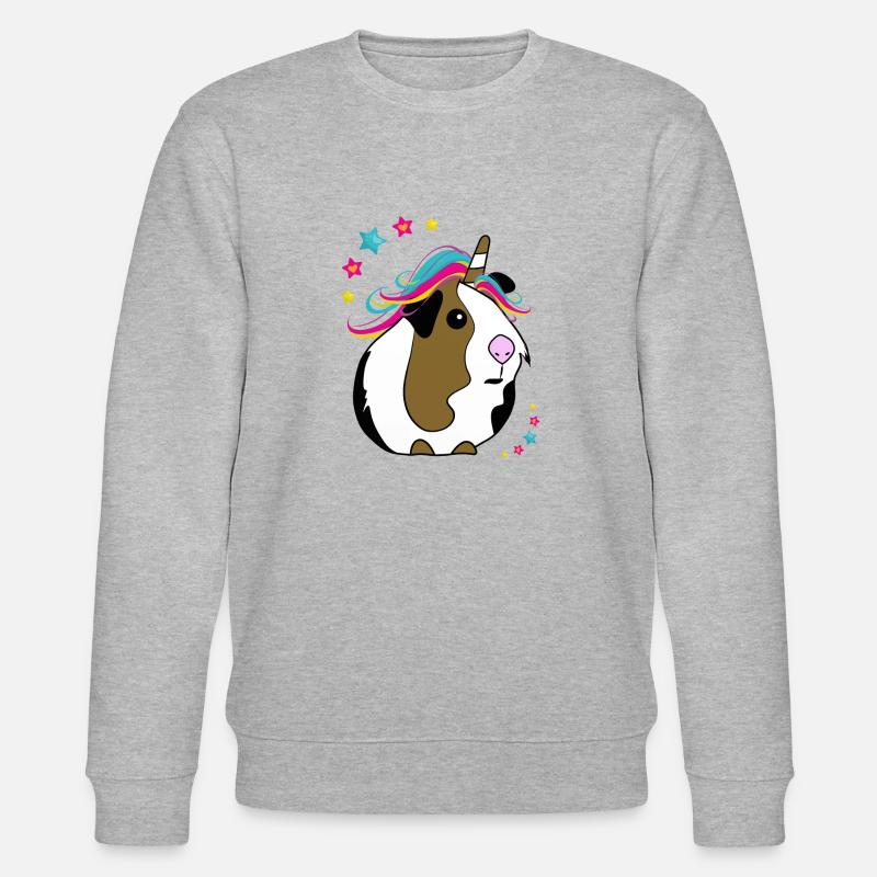 Einhorn Meerschweinchen - Stanley/Stella Unisex Bio-Sweatshirt CHANGER  - Grau meliert