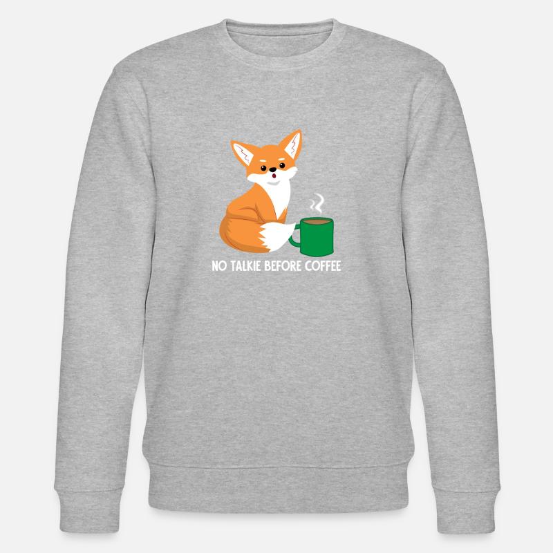 Fox - vixen - fox lovers - coffee - Stanley/Stella CHANGER Unisex Organic Sweatshirt - heather grey