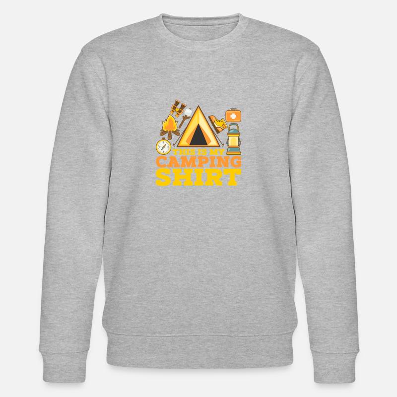 Shirt Camping Camper Camping Gift - Stanley/Stella CHANGER Unisex Organic Sweatshirt - heather grey