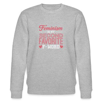 Feminismus - Stanley/Stella Unisex Bio-Sweatshirt CHANGER  - Grau meliert - Vorne - Nik (191cm) & Marisol (170cm)