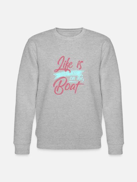 Boat sailing ocean cruise sailboat - Stanley/Stella CHANGER Unisex Organic Sweatshirt - heather grey