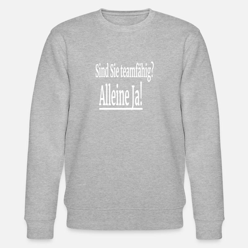 Witziger Spruch - Stanley/Stella Unisex Bio-Sweatshirt CHANGER  - Grau meliert