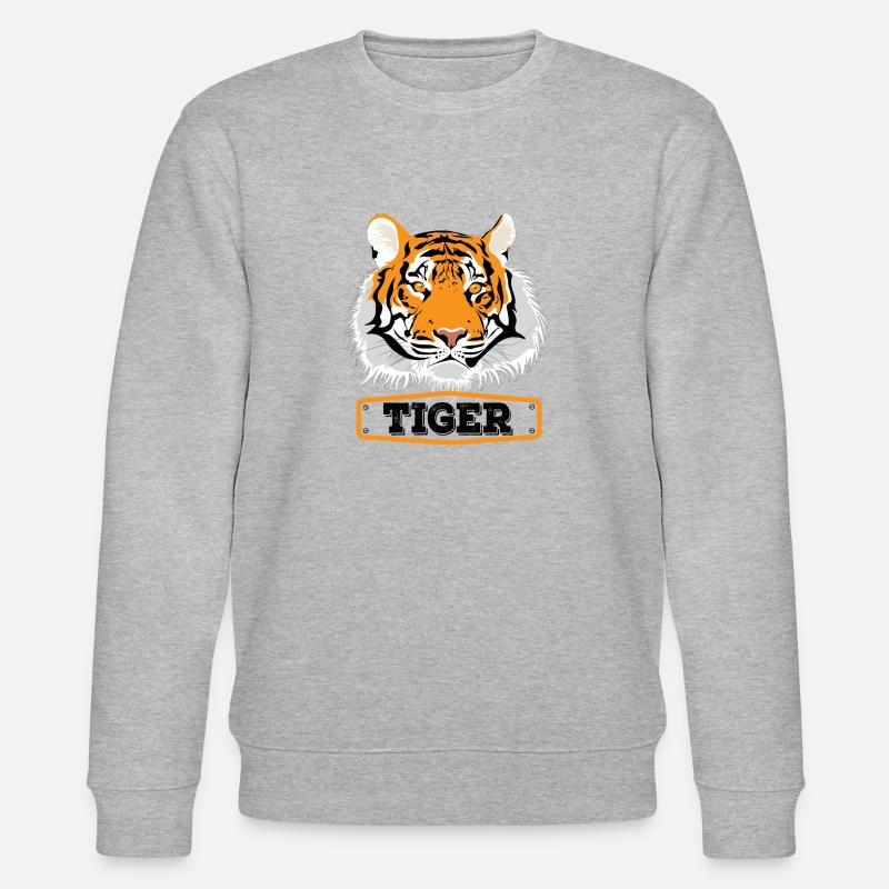 Tiger - Stanley/Stella Unisex Bio-Sweatshirt CHANGER  - Grau meliert