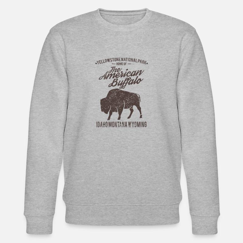 Buffalo - Stanley/Stella Unisex Bio-Sweatshirt CHANGER  - Grau meliert