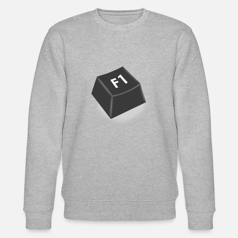 f1 Hilfe Knopf - Stanley/Stella Unisex Bio-Sweatshirt CHANGER  - Grau meliert
