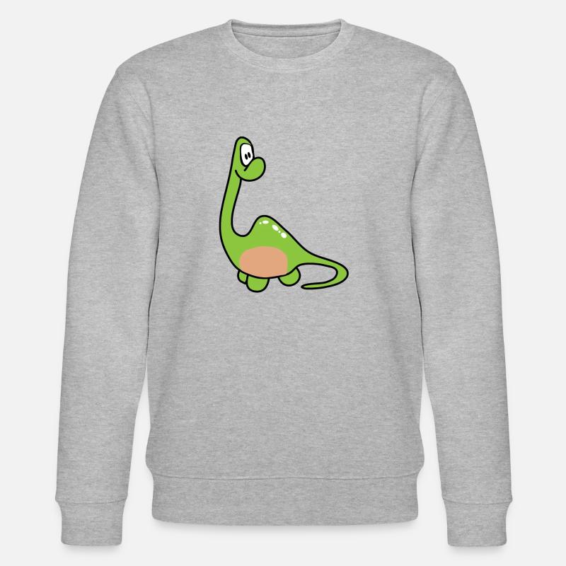 Dinosaurier Kinder Dino - Stanley/Stella Unisex Bio-Sweatshirt CHANGER  - Grau meliert