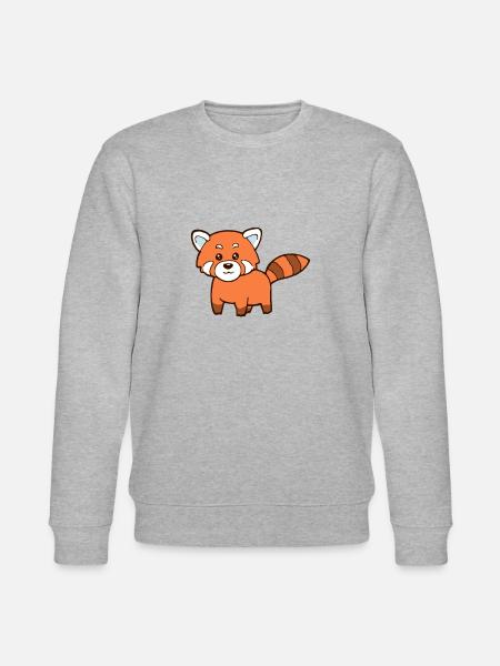 Roter Panda - Stanley/Stella Unisex Bio-Sweatshirt CHANGER - Grau meliert