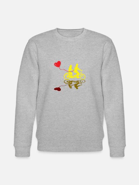 Wedding Gift Bicycle Tandem Gift - Stanley/Stella CHANGER Unisex Organic Sweatshirt - heather grey