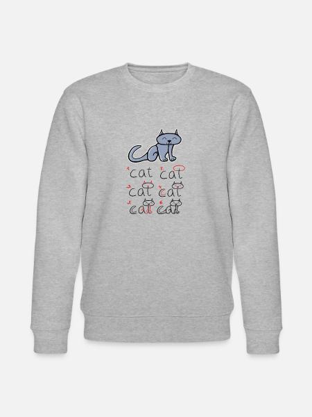 How to Draw a Cat - Kids Baby Painting - Stanley/Stella CHANGER Unisex Organic Sweatshirt - heather grey