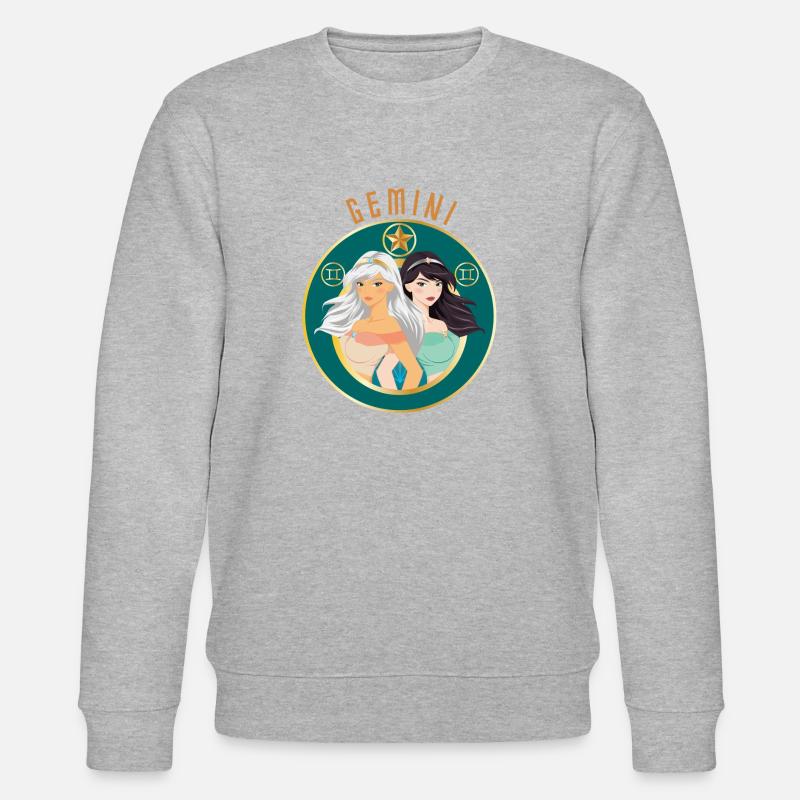 Zodiaque - Horoscope - Gémeaux - Cadeaux - Sweat bio CHANGER Stanley/Stella Unisexe - gris chiné