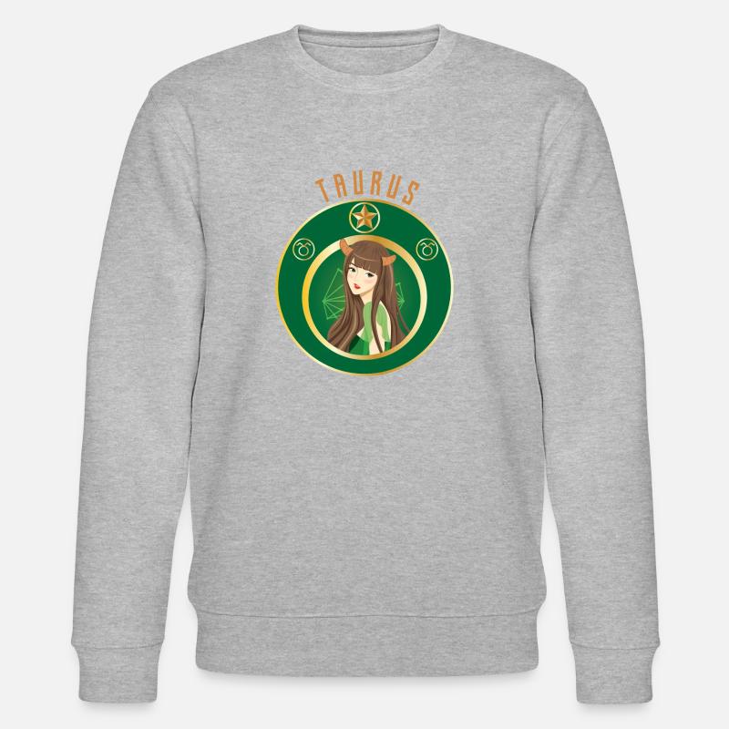 Sternzeichen - Horoskop - Stier - Geschenk - Stanley/Stella Unisex Bio-Sweatshirt CHANGER  - Grau meliert