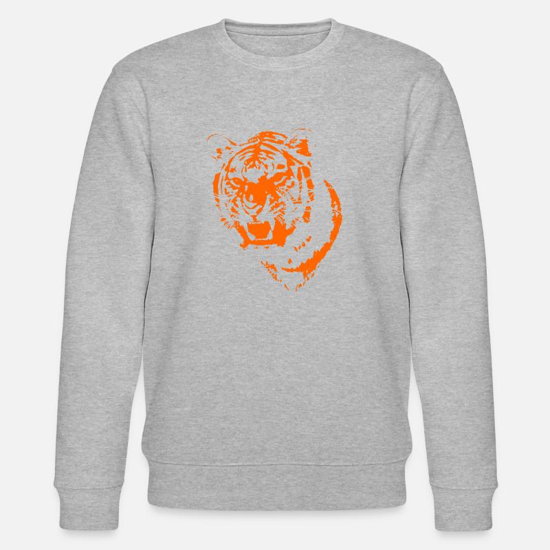 Tiger - Stanley/Stella Unisex Bio-Sweatshirt CHANGER  - Grau meliert