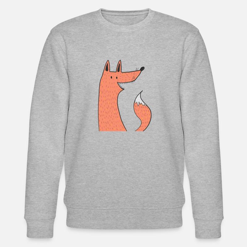 Fuchs Kinder Shirt - Stanley/Stella Unisex Bio-Sweatshirt CHANGER  - Grau meliert