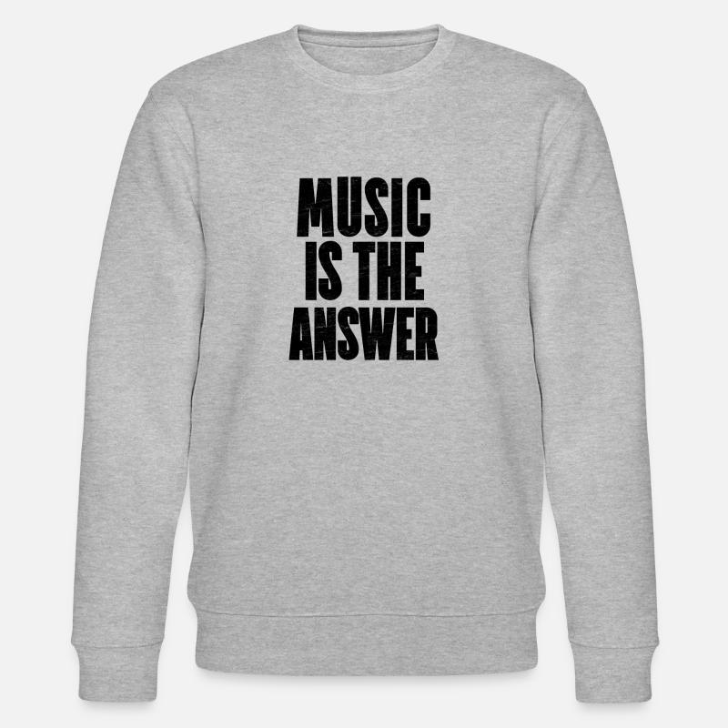Music is the Answer - Stanley/Stella Unisex Bio-Sweatshirt CHANGER  - Grau meliert