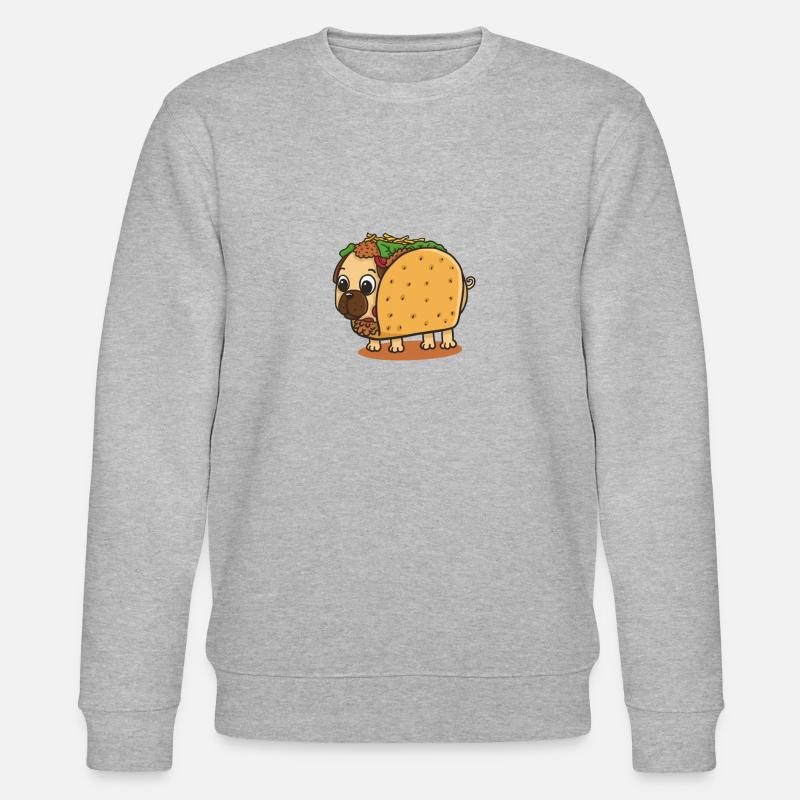 Taco Mops - Stanley/Stella Unisex Bio-Sweatshirt CHANGER  - Grau meliert