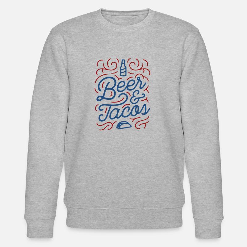 Beer und Tacos - Stanley/Stella Unisex Bio-Sweatshirt CHANGER  - Grau meliert