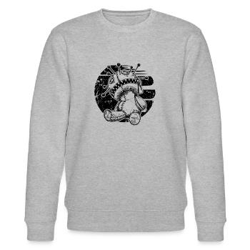 Voodoo Puppe - Stanley/Stella Unisex Bio-Sweatshirt CHANGER  - Grau meliert - Vorne - Nik (191cm) & Marisol (170cm)