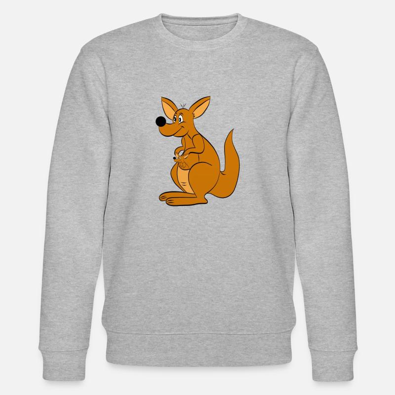 Känguru kangaroo - Stanley/Stella Unisex Bio-Sweatshirt CHANGER  - Grau meliert