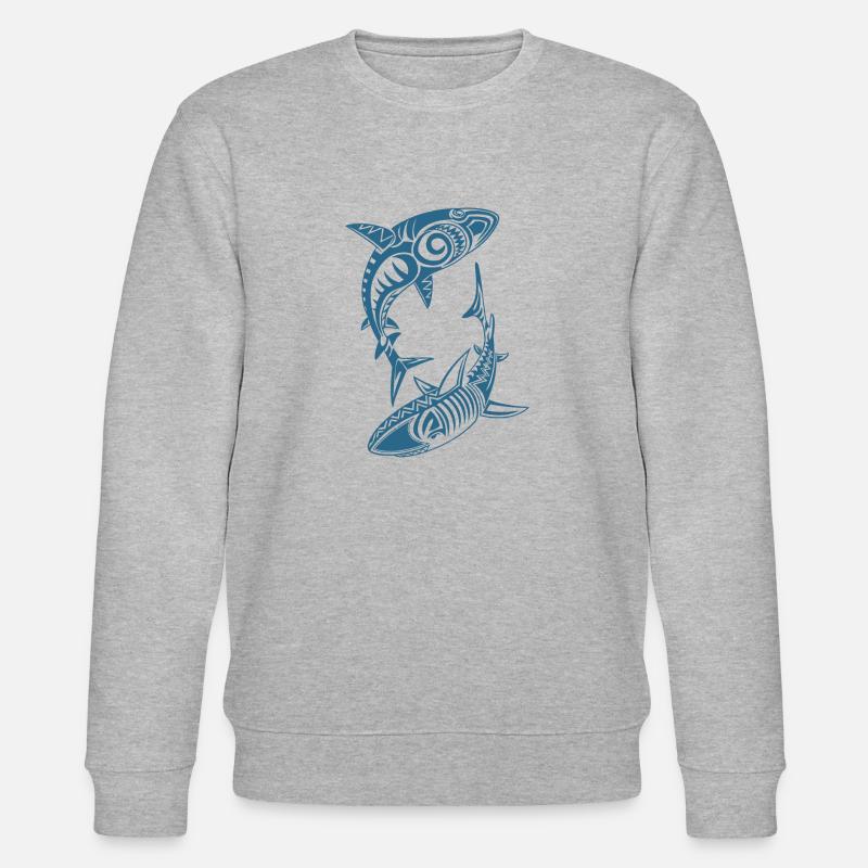 Motif Requin - Mer du Sud - Sweat bio CHANGER Stanley/Stella Unisexe - gris chiné