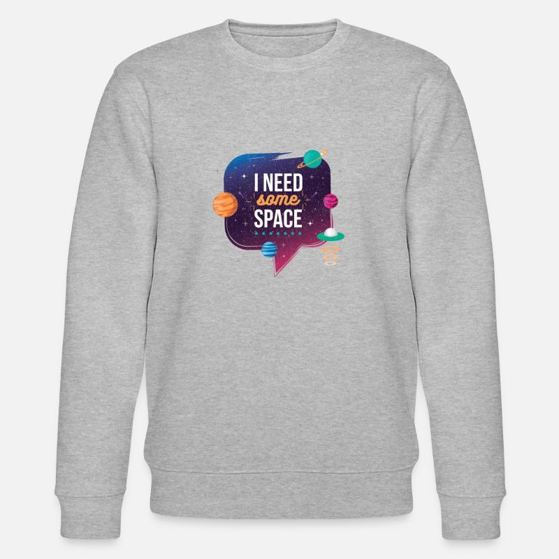I need some space - Stanley/Stella Unisex Bio-Sweatshirt CHANGER  - Grau meliert
