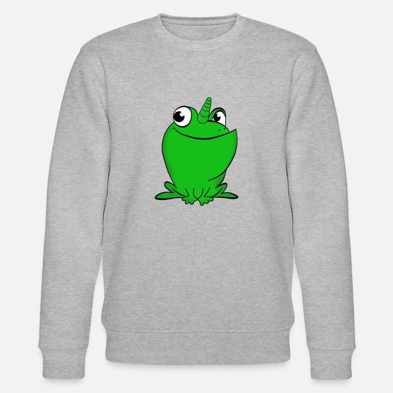 Einhorn Einhornfrosch Unifroog - Stanley/Stella Unisex Bio-Sweatshirt CHANGER  - Grau meliert
