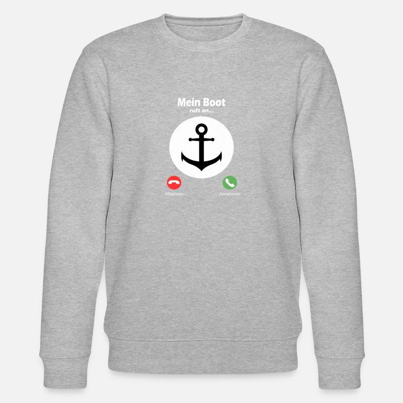 Mon bateau appelle - Tshirt drôle - Sweat bio CHANGER Stanley/Stella Unisexe - gris chiné
