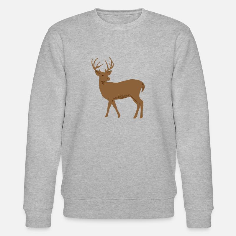 Hirsch - Stanley/Stella Unisex Bio-Sweatshirt CHANGER  - Grau meliert